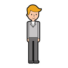 businessman avatar character icon vector illustration design