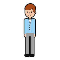businessman avatar character icon vector illustration design
