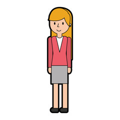 businesswoman avatar character icon vector illustration design