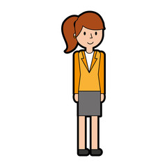 businesswoman avatar character icon vector illustration design
