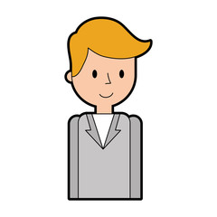 businessman avatar character icon vector illustration design