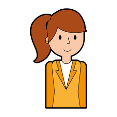 businesswoman avatar character icon vector illustration design