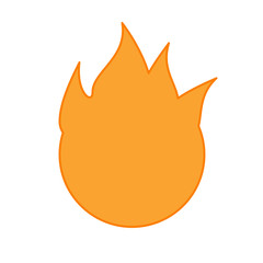 Fire flames isolated on white background