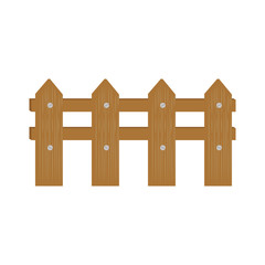 wooden fence icon over white background vector illustration