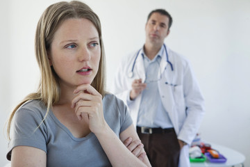 Woman in consultation, dialogue