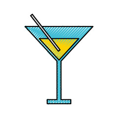 scribble cute yellow cocktail cartoon vector graphic design