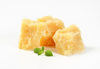 Pieces of Parmesan cheese