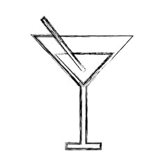 sketch draw cute cocktail cartoon vector graphic design
