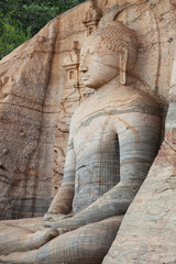 Fototapeta na wymiar Polonnaruwa. Sri Lanka. Gal Vihara Buddhist Statue