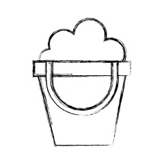 sketch draw cute sand jar cartoon vector graphic design
