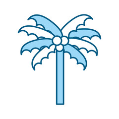 cute color blue beach palm cartoon vector graphic design