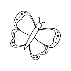 beautiful butterfly icon over white background vector illustration