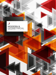 Paper art style triangle pattern texture, abstract background