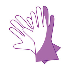 gardening gloves icon over white background vector illustration
