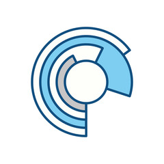 statistics trend growing vector illustration graphic design icon