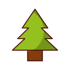 shadow cute tree cartoon vector graphic design