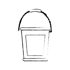 gardening bucket icon over white background vector illustration