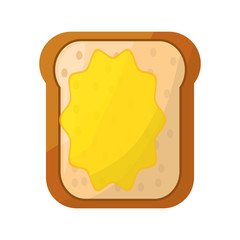 toasted bread butter vector illustration graphic design icon