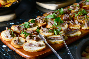  anchovies bruschetta