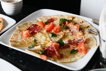 pizza on buffet