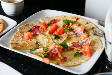 pizza on buffet