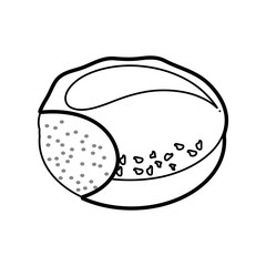 dinner roll loaf vector illustration graphic design icon