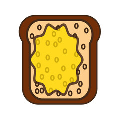toasted bread butter vector illustration graphic design icon