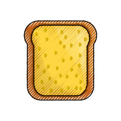 toasted bread loaf vector illustration graphic design icon