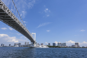 青空とレインボーブリッジ
