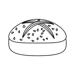 dinner roll loaf vector illustration graphic design icon