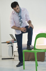 Man with knee pain