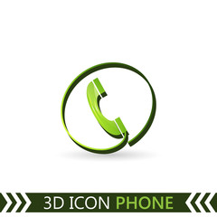 3D icon telephone.