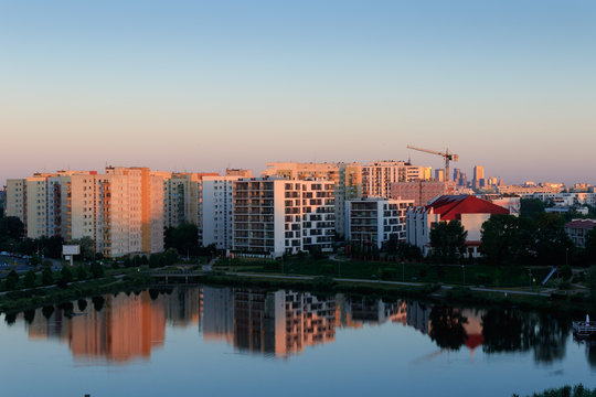 Fototapeta Warszawa - wczesny poranek nad Jeziorem Balaton