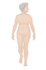 Fototapeta premium Silhouette of an elderly woman