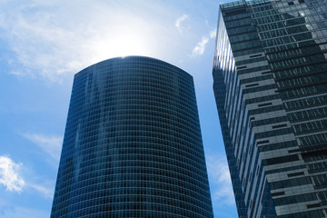 Obraz premium business center on a Sunny summer day