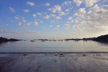 côte de granit rose, plage de Tregastel, côte d'Armor, Bretagne, France