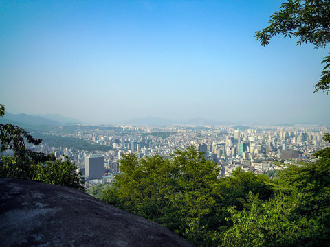Panoramic view of Seoul in South Korea, Asia