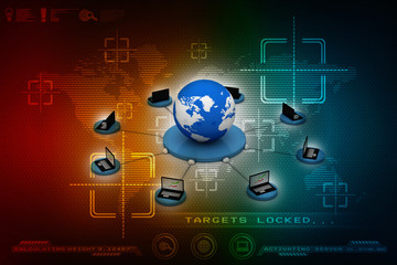 3d rendering Computer network
