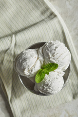 Delicious freshly ice cream