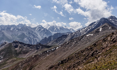 Mountain landscape, Kyrgyzstan, a mountainous valley