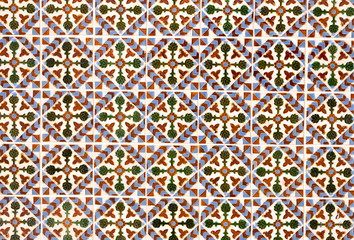 Traditional ornate portuguese decorative tiles azulejos
