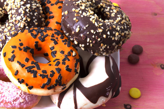 Donuts of colors and flavors
