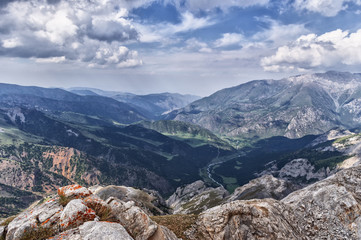 Mountain landscape, Kyrgyzstan, a mountainous valley