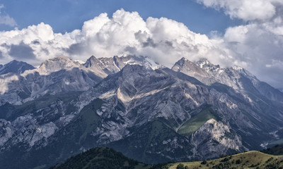 Mountain landscape, Kyrgyzstan, a mountainous valley