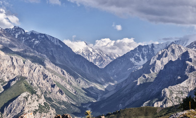 Mountain landscape, Kyrgyzstan, a mountainous valley