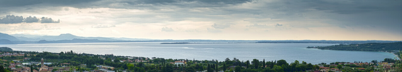 Fototapeta na wymiar aerial view of the Lake Garda