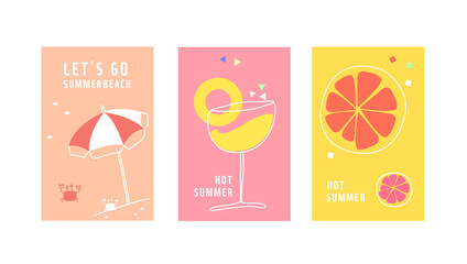 Fototapeta premium Simple summer illustration