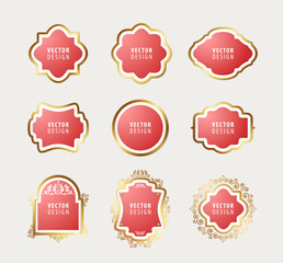 Set of High Quality Luxury Frames on Gray Background . Vector Isolated Illustration
