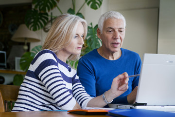 Couple doing paperwork