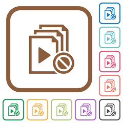 Disabled playlist simple icons
